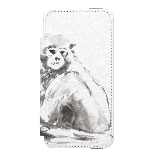 元の水彩画猿年の(占星術の)十二宮図の場合 INCIPIO iPhoneウォレットケース (フォリオ 正面)