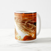 元の火花を垂直にします コーヒーマグカップ (正面右)