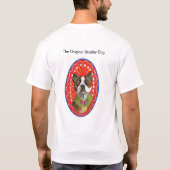 元の短い犬メンズTシャツ Tシャツ (裏面)