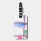 元の絵画からの抽象デザイン ラゲッジタグ (正面縦)