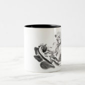 元の絵画中国のな猿年の(占星術の)十二宮図のマグ ツートーンマグカップ (中央)