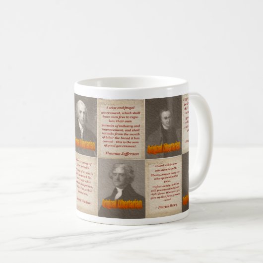 元の自由意志論者のコーヒー・マグ コーヒーマグカップ (正面右)