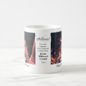 元の芸術のプリントが付いている初めてのクリスマスのマグ コーヒーマグカップ (中央)