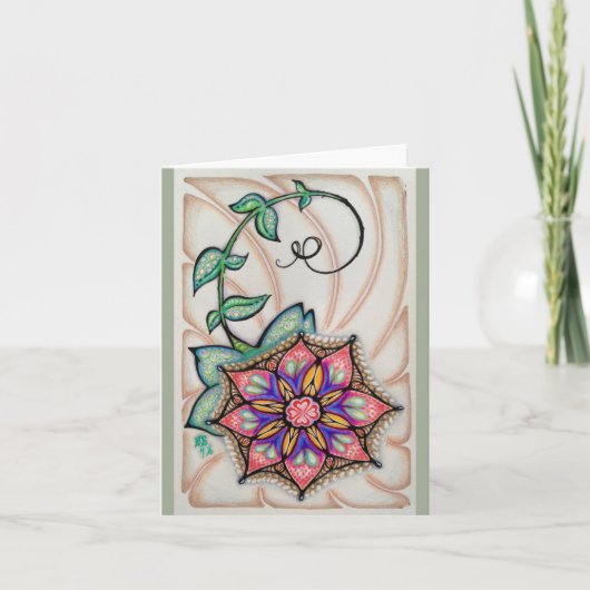 元の芸術のメッセージカード、含まれている白い封筒 カード (正面)