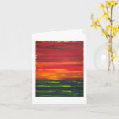 元の芸術の挨拶状 カード (黄色い花)