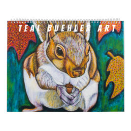 元の芸術-動物および景色のカレンダー カレンダー