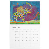 元の芸術-動物および景色のカレンダー カレンダー (2月 2026)