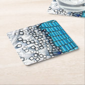 元の芸術: "比較しますステレオタイプ"を スクエアペーパーコースター (アングル)