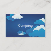 元の青空および白の雲の名刺 名刺 (正面)