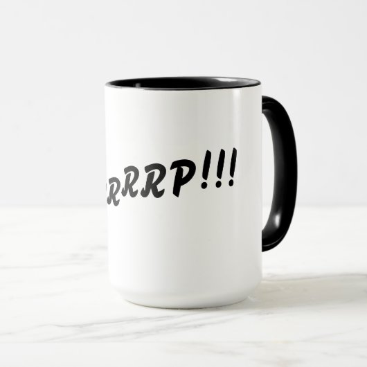 元の飲む文字のスローガンのおもしろいのデザイン マグカップ (正面右)