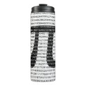 元の黒い数pi日の数学記号 タンブラー (正面)