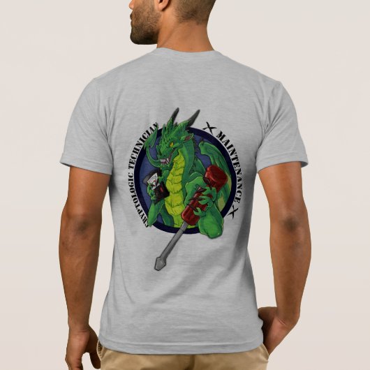 "元の"デザインの軽いTシャツ Tシャツ (裏面)