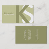 {元の}モダンなモノグラムの名刺 名刺 (正面/裏面)