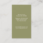 {元の}モダンなモノグラムの名刺 名刺 (裏面)