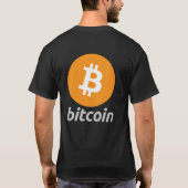 元のBitcoinのロゴの記号の暗号の2味方されたTシャツ Tシャツ (裏面)