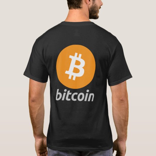 元のBitcoinのロゴの記号の暗号の2味方されたTシャツ Tシャツ (裏面)