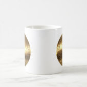 元のBitcoinの記号の金ゴールドのロゴのコーヒー・マグ コーヒーマグカップ (中央)