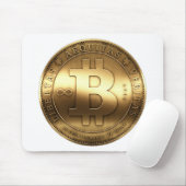 元のBitcoinの記号の金ゴールドのロゴのマウスパッド マウスパッド (マウス)