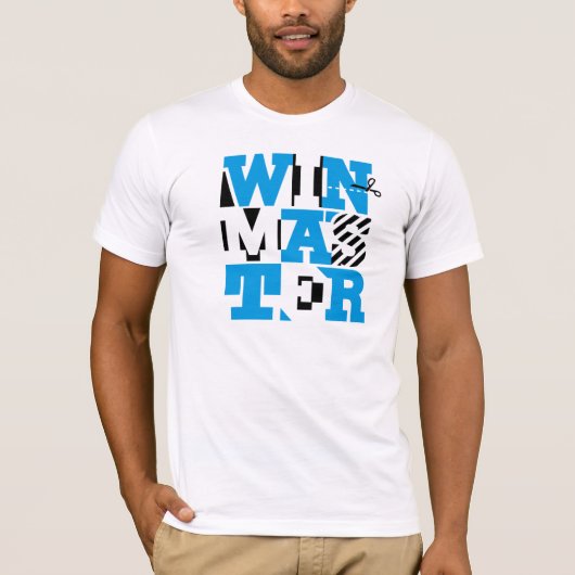 元のwinmasterのタイポグラフィのTシャツ Tシャツ (正面)