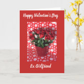 元カノへのバレンタインデーのカード カード (黄色い花)