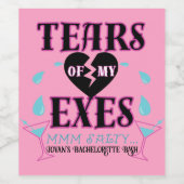 元カレたちの涙-楽しい花嫁の独身最後のパーティー ワインラベル (シングルラベル)