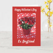 元カレへのバレンタインデーカード カード (黄色い花)