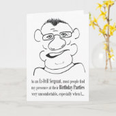 元ドリル軍曹 – 誕生日カード カード (黄色い花)