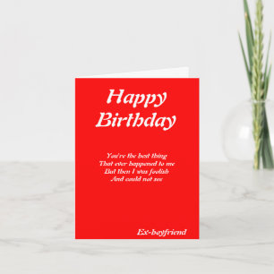 元ボーイフレンド誕生日カード カード