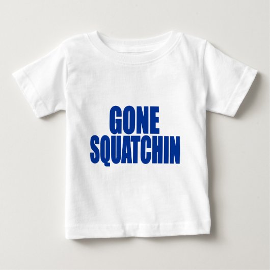 元及びベストセラーのボボの行ったSQUATCHINの青 ベビーTシャツ (正面)