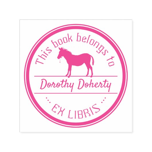 元天秤座 |かわいい馬 セルフインキングスタンプ (デザイン)