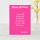 元夫の愛親愛者誕生日カード カード (黄色い花)