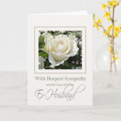 元夫の損失バラ悔やみや弔慰カード カード (黄色い花)