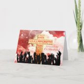 元夫、キリスト教の十字架クリスマス シーズンカード (正面)