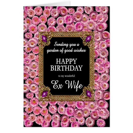 元妻誕生日ピンクデイジー (正面)