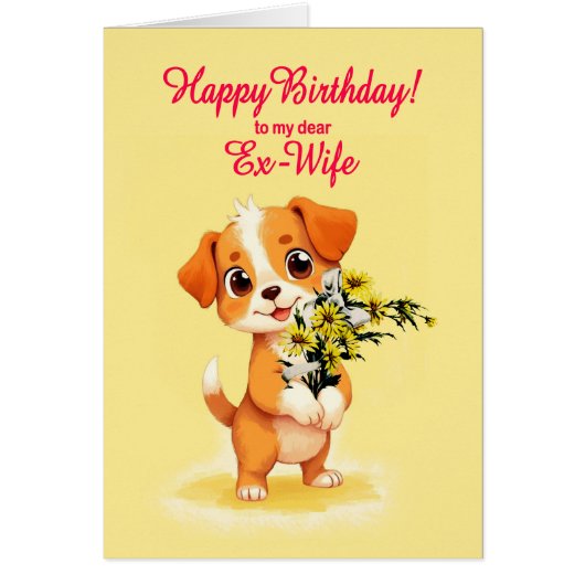 元妻誕生日子犬と花 (正面)