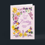 元妻誕生日花枠カード カード<br><div class="desc">元妻への素晴らしい誕生日を望むフローラの誕生日カード。素晴らしい誕生日を持つための心からのメッセージを持つ様々な種類の花のフレーム。</div>