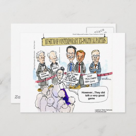 元政党ギフト&ティおもしろいー博物館 ポストカード (正面/裏面)