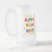 元旦の曇りガラスのマグカップ フロストグラスビールジョッキ (左)