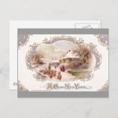 元旦の羊飼いと羊 シーズンポストカード (正面/裏面)