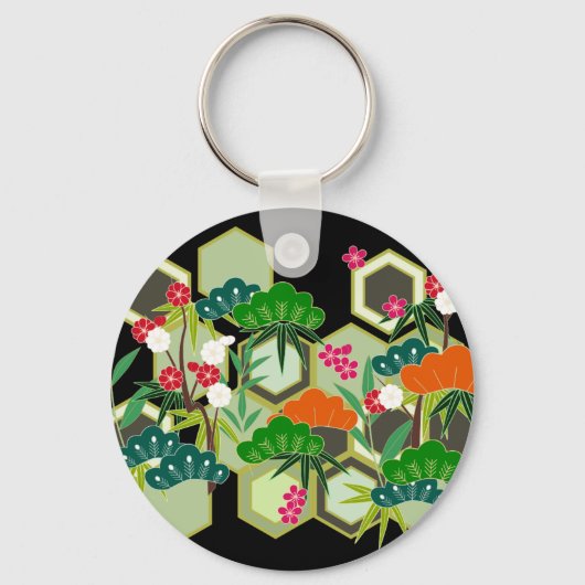 元旦ジャパン日本のスタイル キーホルダー (正面)