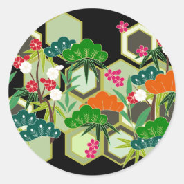 元旦ジャパン日本のスタイル ラウンドシール