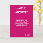 元最高の妻の誕生日カード カード (黄色い花)