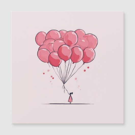 元気いっぱいのバルーンかわいいバレンタインのデイカード (正面)