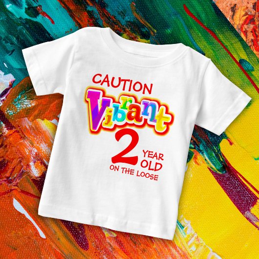 元気いっぱい2歳児のTシャツ ベビーTシャツ