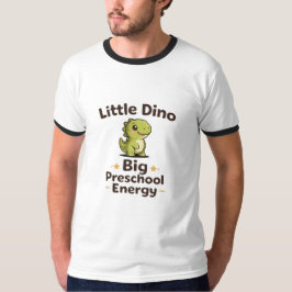 元気いっぱい!かわいい恐竜のプリスクールデザイン Tシャツ