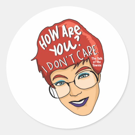 元気か?私はステッカー気にしない ラウンドシール (正面)