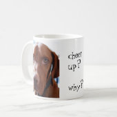 元気づけて下さいか。なぜか。 コーヒーマグカップ (正面左)