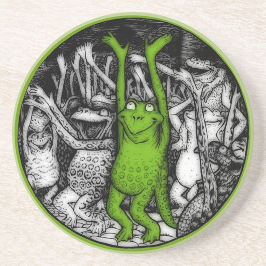 元気づけるカエル コースター (正面)