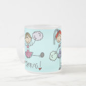 元気づける分隊ガラスのマグ フロストグラスマグカップ (正面左)