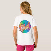 元気なオレンジタビー子猫 Tシャツ (裏面フル)